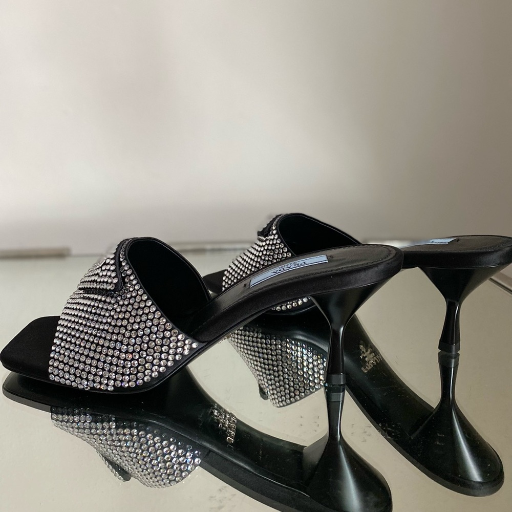 New Prada Crystal embellished mule 37 $1,695 - Picture 13 of 15